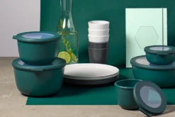 Mepal - Cirqula Vorratsdose Multi Schüssel & Schalen 3-teiliges Set Rund - Aufbewahrungsbox & Frischhaltedosen Mit Deckel - 300, 750 & 1250 Ml - Nordic Pine -Kuechengeschirr 4001375d49df96361039f55591be6552