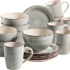 Mäser 931492 Lumaca Frühstück-Service Für 6 Personen Im Vintage Look, Handbemalte Keramik, Steingut, Rauchblau, 18-teilig (1 Set) 1 Mäser 931492 Lumaca Frühstück-Service Für 6 Personen Im Vintage Look, Handbemalte Keramik, Steingut, Rauchblau, 18-teilig (1 Set) -Kuechengeschirr 417368f9a7e864ef82d7f5bbad669990