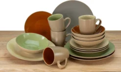 CreaTable 22563 Kombiservice Urban Jungle Für 4 Personen, Steinzeug, Mehrfarbig (1 Set, 16-teilig) 6 CreaTable 22563 Kombiservice Urban Jungle Für 4 Personen, Steinzeug, Mehrfarbig (1 Set, 16-teilig) -Kuechengeschirr 421b3ab0b7ea3cb1ecbc096ae56f05b3