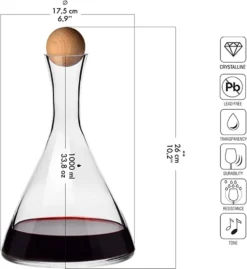 KROSNO Wine Connoisseur Wein Karaffe Rotwein Dekanter, 1000 Ml, Handgemacht 12 KROSNO Wine Connoisseur Wein Karaffe Rotwein Dekanter, 1000 Ml, Handgemacht -Kuechengeschirr 44b01b89a395b1b52ed2200995b01dab