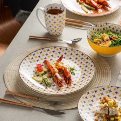 Vancasso Tafelservice Porzellan, Tulip Elegantes Geschirrset, 48 Teilig Kombiservice Mit Speiseteller, Dessertteller, Müslischalen Und Kaffeebecher Für 12 Personen -Kuechengeschirr 466443b83f40b2fcea55f9442f8a2b92