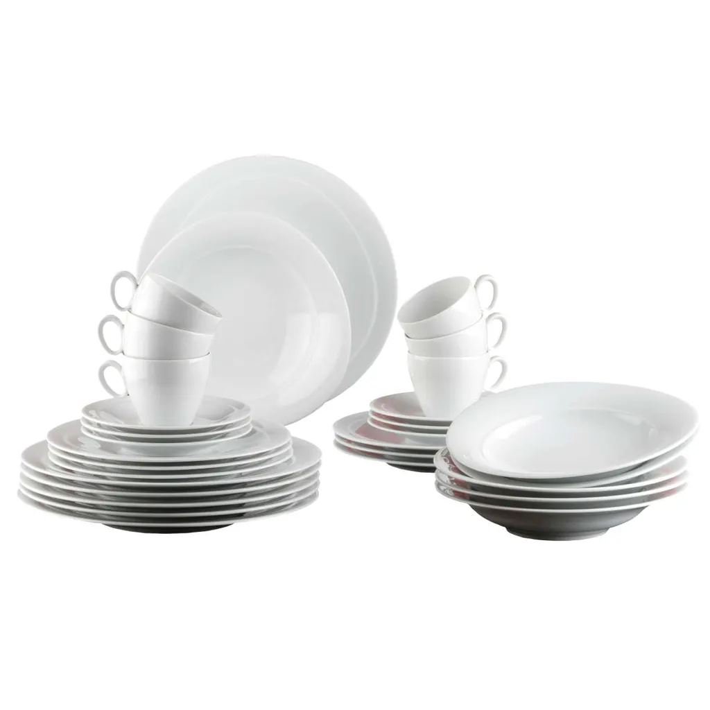 Seltmann Weiden Trio Weiß Kombiservice 30-tlg. 3 Seltmann Weiden Trio Weiß Kombiservice 30-tlg.