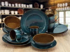 CreaTable 22861 Kombiservice Mallorca Für 4 Personen, Steinzeug, Mehrfarbig (1 Set, 16-teilig) -Kuechengeschirr 47845711215b0da2e7470a0b8616b754