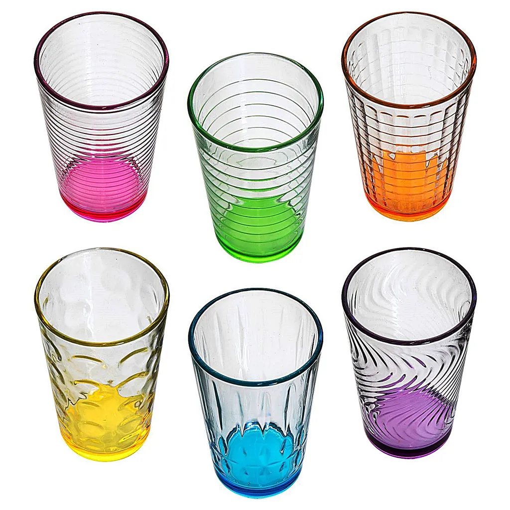 6 X Trinkglas Bunt Wasserglas Wassergläser Trinkgläser Glas Gläser Saftglas 9 6 X Trinkglas Bunt Wasserglas Wassergläser Trinkgläser Glas Gläser Saftglas – Bild 7