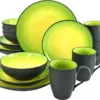 CreaTable 20220 Kombiservice Hot Green Für 4 Personen, Steinzeug, Rund, Grün/gelb/schwarz (1 Set, 16-teilig) 2 CreaTable 20220 Kombiservice Hot Green Für 4 Personen, Steinzeug, Rund, Grün/gelb/schwarz (1 Set, 16-teilig) -Kuechengeschirr 4a714c830dc7998e7d038645fe0c1fa0