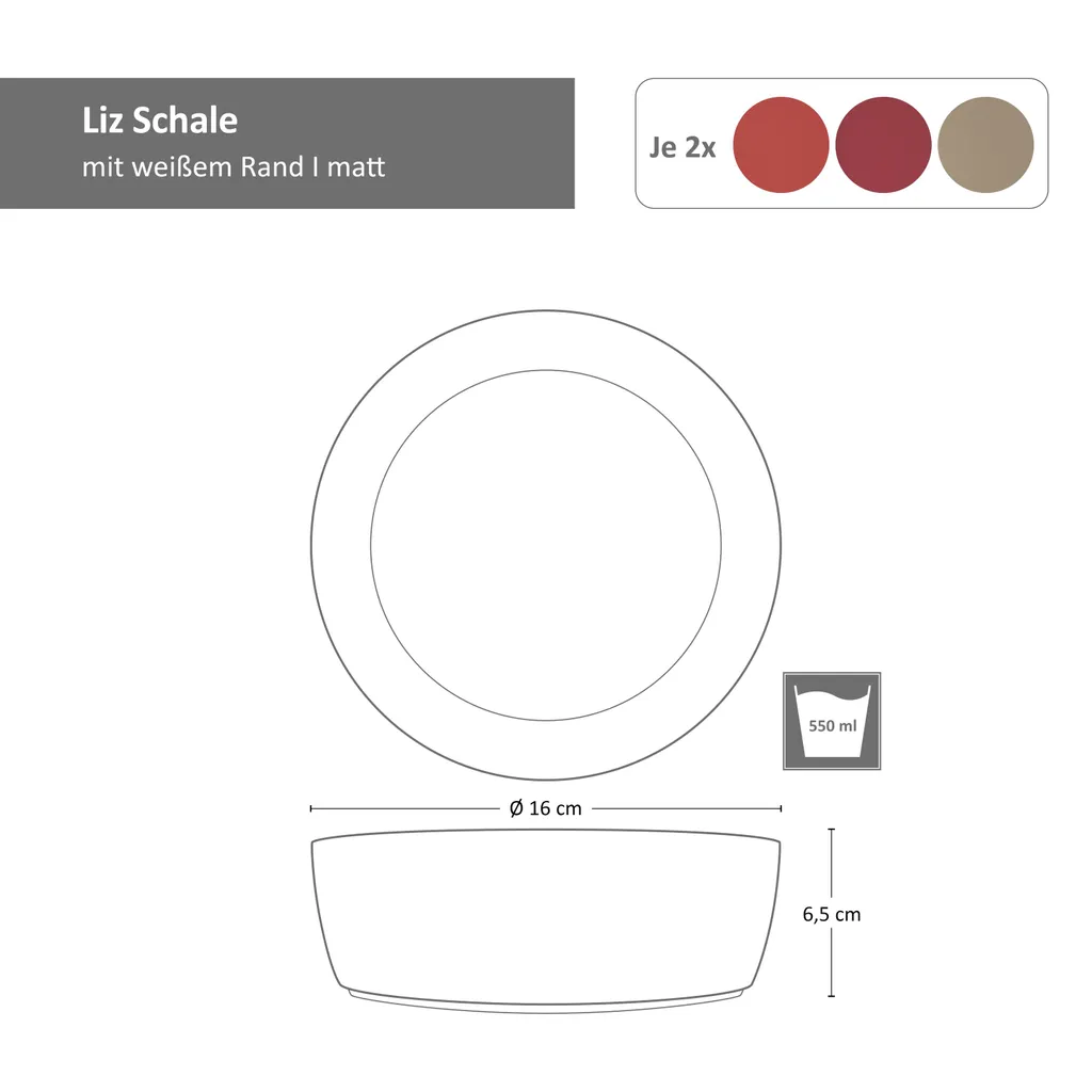 Liz 18tlg Frühstücksset Für 6 Steingut Sand Rot Terracotta Schale Teller Becher 7 Liz 18tlg Frühstücksset Für 6 Steingut Sand Rot Terracotta Schale Teller Becher – Bild 5