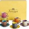 Artvigor, Porzellan Kaffeeservice, Bunt 12 Teilig Kaffee Set, Mit 6 Espressotassen 80 Ml, 6 Untertassen, Mehrfarbig -Kuechengeschirr 4e2e2991a8dd1238e7fd95d14411e1de