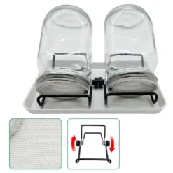 2x 750ml Sprossenglas Set Samenkeimer Mit Edelstahl Siebdeckel + Ständer, Das Sprossenglas Für Sprossen 23 2x 750ml Sprossenglas Set Samenkeimer Mit Edelstahl Siebdeckel + Ständer, Das Sprossenglas Für Sprossen -Kuechengeschirr 4e978bd3da6a341147c540423aef6558