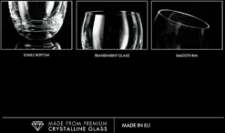 KROSNO Elite Whiskygläser, 6er-Set, 300 Ml -Kuechengeschirr 5152f7d84958a700b8b732737c854344