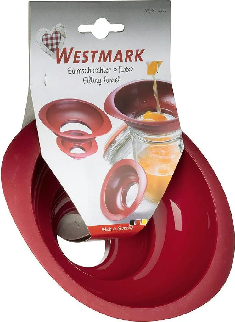 Westmark 1155 2270 Einmachtrichter 'Twix', Rot, 2-teilig (1 Set) 6 Westmark 1155 2270 Einmachtrichter 'Twix', Rot, 2-teilig (1 Set) – Bild 4
