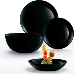 Geschirr Luminarc 9311622 Schwarz Gehärtetes Glas (19 Pcs) 20 Geschirr Luminarc 9311622 Schwarz Gehärtetes Glas (19 Pcs) -Kuechengeschirr 576cb2bbe7bf7a636b91cf5dc929cedb