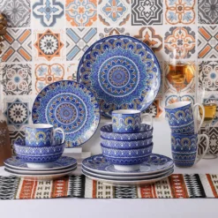 Vancasso Tafelservice Porzellan, Mandala 16 Teiliges Essgeschirr Kombiservice, Handbemaltes Geschirrset Für 4 Personen, Böhmischer Stil 21 Vancasso Tafelservice Porzellan, Mandala 16 Teiliges Essgeschirr Kombiservice, Handbemaltes Geschirrset Für 4 Personen, Böhmischer Stil -Kuechengeschirr 5b873736b823e020aa4f327d548bf0f6