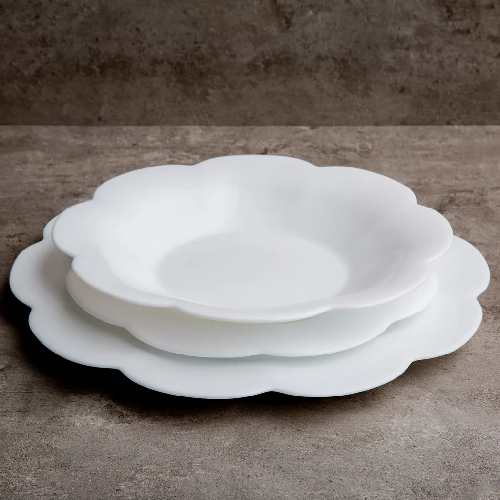 Tafelservice Flore 19 Tlg. Weiß LUMINARC 6 Tafelservice Flore 19 Tlg. Weiß LUMINARC – Bild 4