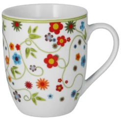 Van Well Frühstücksset 12-tlg. Für 6 Personen Serie Vario Porzellan - Farbe Wählbar, Farbe:flowers -Kuechengeschirr 5d9fa5f90b7dbc7e501ce7615ff47b9b