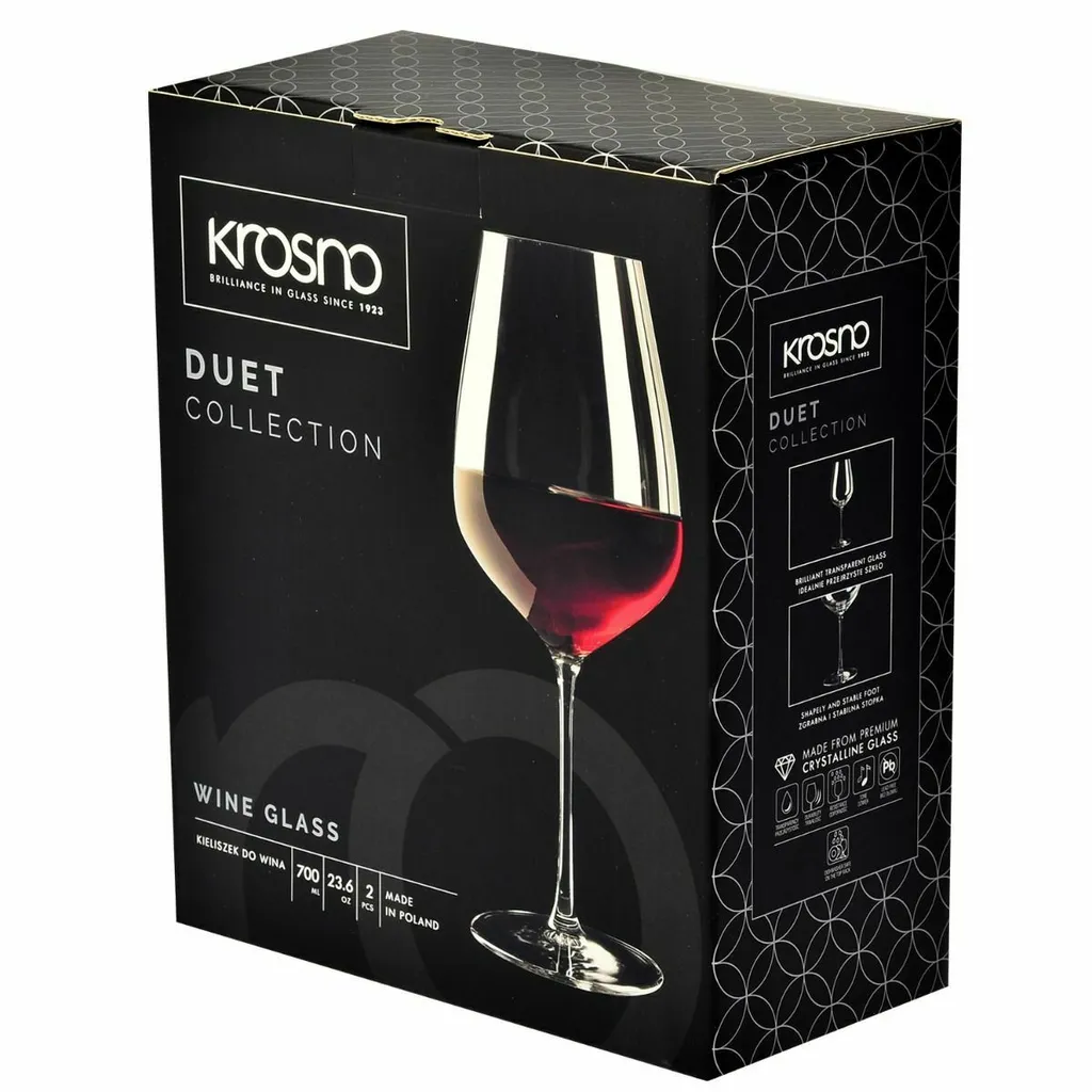 KROSNO Rotweingläser Pinot Noir | Set Von 2 | 700 ML | Kristallglas | Duet Kollektion | Ideal Für Zuhause, Restaurants Und Empfänge | Spülmaschinenfest 9 KROSNO Rotweingläser Pinot Noir | Set Von 2 | 700 ML | Kristallglas | Duet Kollektion | Ideal Für Zuhause, Restaurants Und Empfänge | Spülmaschinenfest – Bild 7