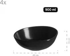 Mäser 931730 Kombiservice Glendale Für 4 Personen, Steinzeug, Schwarz (1 Set, 16-teilig) 14 Mäser 931730 Kombiservice Glendale Für 4 Personen, Steinzeug, Schwarz (1 Set, 16-teilig) -Kuechengeschirr 68130a6cb85e96b7fee05852c12e7033