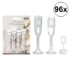 96er Set Hochzeit Seifenblasen "Sektglas", 4er Set