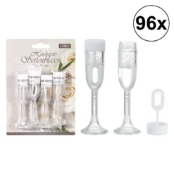 96er Set Hochzeit Seifenblasen "Sektglas", 4er Set