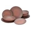 CreaTable 22489 Tafelservice Vesuvio Für 4 Personen, Steinzeug, Rot (1 Set, 12-teilig) -Kuechengeschirr 692140e765d81ed5adf423b664c8a661