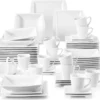 MALACASA, Serie Blance, 60 Tlg. Cremeweiß Porzellan Geschirrset Kombiservice Tafelservice Mit Je 12 Kaffeetassen, 12 Untertassen, 12 Dessertteller, 12 Suppenteller Und 12 Flachteller 1 MALACASA, Serie Blance, 60 Tlg. Cremeweiß Porzellan Geschirrset Kombiservice Tafelservice Mit Je 12 Kaffeetassen, 12 Untertassen, 12 Dessertteller, 12 Suppenteller Und 12 Flachteller -Kuechengeschirr 69ac48b3cb9e6ebfc23c3aea849905a0