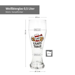 2x Weizenbiergläser Mutmacher Kampftrinker Weißbierglas 0,5L -Kuechengeschirr 6a05b89bf57bf2abd1de2c7b9676dba4