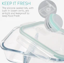 Navaris Glas Frischhaltedose Set Mit Deckel - 4x Vorratsdosen In 2 Größen - Auslaufsicher Hitzebeständig Kältebeständig - Glasbehälter Boxen 9 Navaris Glas Frischhaltedose Set Mit Deckel - 4x Vorratsdosen In 2 Größen - Auslaufsicher Hitzebeständig Kältebeständig - Glasbehälter Boxen -Kuechengeschirr 6a843f24ae761be3403be9b5a704f157