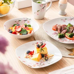 VEWEET Porzellan Kombiservice 'Annie', 40 Teilig Geschirrservice Für 8 Personen, Frühstückservice Mit Je 8 Eierbecher, Kaffeebecher 350 Ml, Müslischalen, Dessertteller Und Flachteller -Kuechengeschirr 6c5f9aa91c12d9c9e932ff282f468bb7