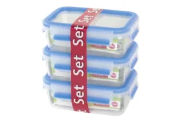 Emsa Clip & Close Frischhaltedosen 3er-Set á 0,55 L, Blau -Kuechengeschirr 6cf2e74baaa6a1a5e1eecd76ec8b22ac