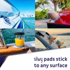 SILWY - 2 X Trinkbecher Mit Magnetboden - Hub Orange - Inkl. 2 Nano-Gel-Pads - 0,25l -Kuechengeschirr 7255e01e92771a264dfe9308565b6899