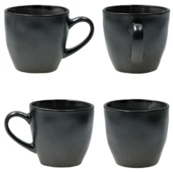 18tlg. Kaffeeservice Reactive Glaze Grey Black Steingut Teller Tasse Schwarz 12 18tlg. Kaffeeservice Reactive Glaze Grey Black Steingut Teller Tasse Schwarz -Kuechengeschirr 7406ceead1b1a509f635ac2ed812173a