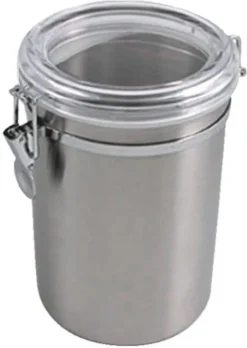 Metaltex Vorratsdose Mit Acryldeckel, 2,0 Liter, Silber -Kuechengeschirr 7580f853f09245e156a71eb2122f2816