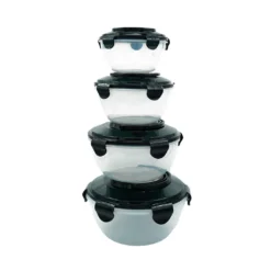 PLENTYFY Vorratsdosen 8 Teilig - Vorratsdosen Set Rund Mit Deckel Vorratsbehälter - Schwarz Luftdicht & Auslaufsicher Vorratsgläser Set Salatschüssel Mit Tragegriff 13 PLENTYFY Vorratsdosen 8 Teilig - Vorratsdosen Set Rund Mit Deckel Vorratsbehälter - Schwarz Luftdicht & Auslaufsicher Vorratsgläser Set Salatschüssel Mit Tragegriff -Kuechengeschirr 75d8e9cc5058bcb6ce62ce1a05bfe350