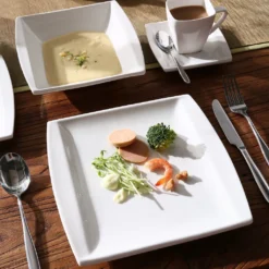 MALACASA, Serie Blance, 60 Tlg. Cremeweiß Porzellan Geschirrset Kombiservice Tafelservice Mit Je 12 Kaffeetassen, 12 Untertassen, 12 Dessertteller, 12 Suppenteller Und 12 Flachteller 12 MALACASA, Serie Blance, 60 Tlg. Cremeweiß Porzellan Geschirrset Kombiservice Tafelservice Mit Je 12 Kaffeetassen, 12 Untertassen, 12 Dessertteller, 12 Suppenteller Und 12 Flachteller -Kuechengeschirr 7657d72f4f90aaea592a31fcdadd6bc3