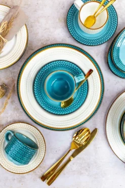 Mäser 931942 Kaffeeservice Prospero Für 6 Personen, Porzellan, Blau (1 Set, 12-teilig) -Kuechengeschirr 766dcef686c754770c9964bf901d8a48