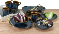 CreaTable 22861 Kombiservice Mallorca Für 4 Personen, Steinzeug, Mehrfarbig (1 Set, 16-teilig) -Kuechengeschirr 76966cb21069690b9c4d7bcbaaf6af97