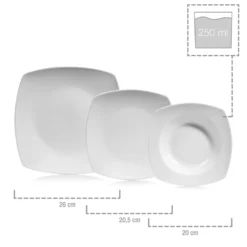 Sänger SÄNGER Porzellan Geschirrset Markant, Tafelservice 18 Teilig Für 6 Personen -Kuechengeschirr 769fa4b8d564a1107f6afdc502db4ef0