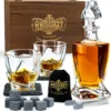 Whisiskey - Whisky Karaffe – Twisted Dekanter Set - Whiskey Karaffe Set - 1000ML - Geschenke Für Männer - Inkl. 8 Whisky Steine, Zange & 2 Whisky Gläser 1 Whisiskey - Whisky Karaffe – Twisted Dekanter Set - Whiskey Karaffe Set - 1000ML - Geschenke Für Männer - Inkl. 8 Whisky Steine, Zange & 2 Whisky Gläser -Kuechengeschirr 774b55480a0331238855112bbe7d0df7