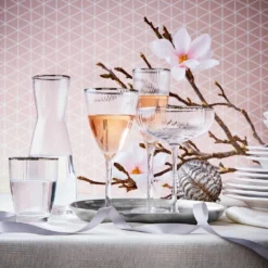 BUTLERS GOLDEN TWENTIES 4x Weingläser Mit Goldrand Und Rillen 280ml -Kuechengeschirr 79a03ec3e3da84ea0228e72602716894