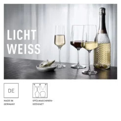 LICHTWEISS JULIE WEIßWEINGLAS-SET #1 VON NADINE NIGGEMEIER -Kuechengeschirr 79b525ab5d36f51636d21554b7cff364