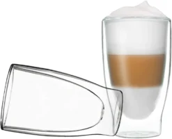 Duos 2x 310ml Doppelwand Latte Macchiato Thermogläser - Set Mit Schwebe-Effekt, Auch Für Tee, Eistee, Säfte, Wasser, Cola, Cocktails Geeignet, DUOS By Feelino -Kuechengeschirr 7d60851fa0e0e8676ea14d61a431f310