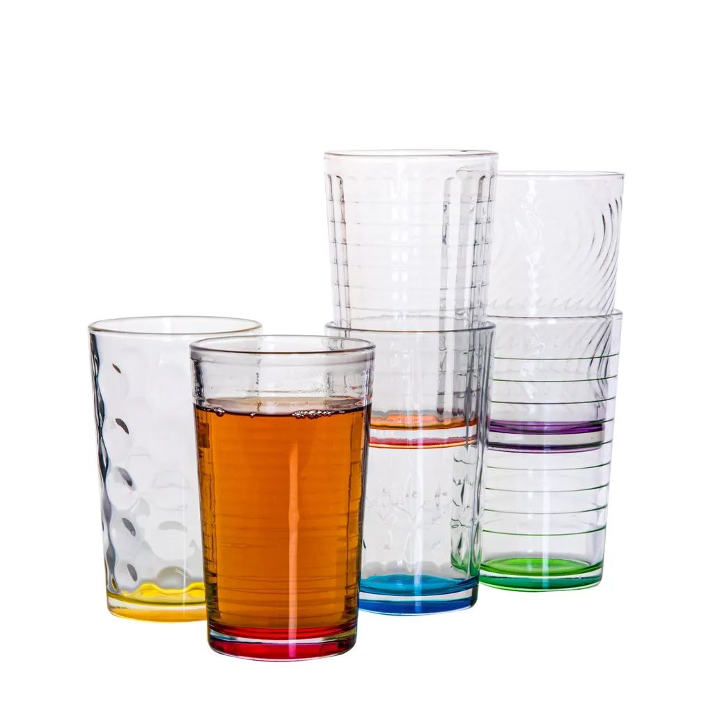 6 X Trinkglas Bunt Wasserglas Wassergläser Trinkgläser Glas Gläser Saftglas 11 6 X Trinkglas Bunt Wasserglas Wassergläser Trinkgläser Glas Gläser Saftglas – Bild 9