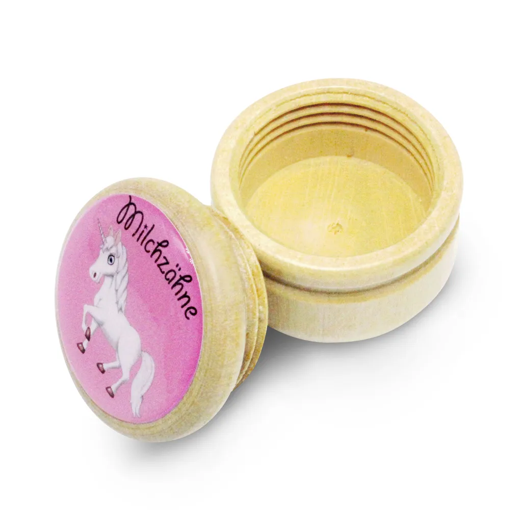 Milchzahndose Einhorn Zahndose Milchzähne Bilderdose Aus Holz Mit Drehverschluss 44 Mm ( Einhorn ) - 7011 4 Milchzahndose Einhorn Zahndose Milchzähne Bilderdose Aus Holz Mit Drehverschluss 44 Mm ( Einhorn ) - 7011 – Bild 2