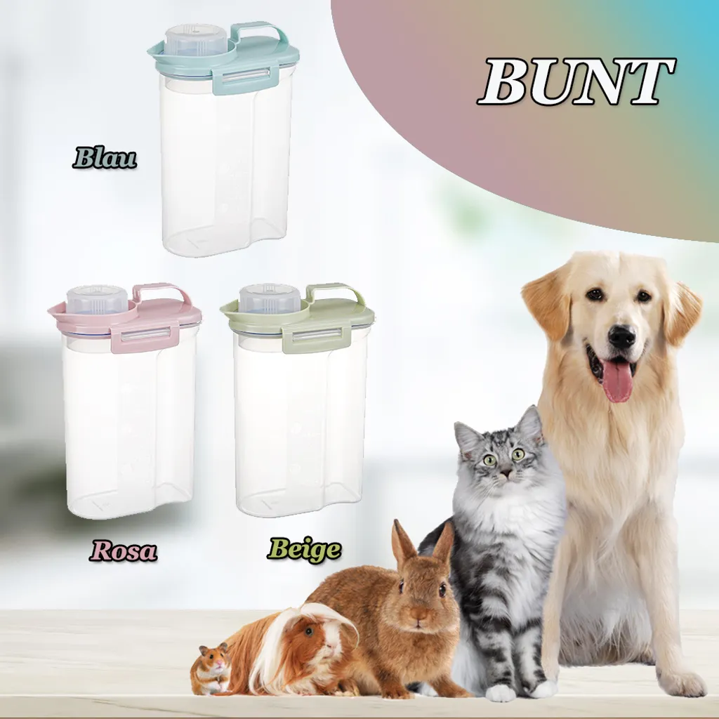 Futtertonne Tierfutterbehälter 2kg Vorratsdose Schüttdose BPA-freier Kunststoff Luftdicht Wasserdicht 4,4 Pfund / 2KG Tiernahrung Aufbewahrungsbox Für Haustieren Hund, Katze, Vogel (Blau) 8 Futtertonne Tierfutterbehälter 2kg Vorratsdose Schüttdose BPA-freier Kunststoff Luftdicht Wasserdicht 4,4 Pfund / 2KG Tiernahrung Aufbewahrungsbox Für Haustieren Hund, Katze, Vogel (Blau) – Bild 6
