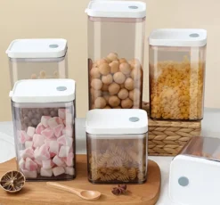 Vorratsbehälter Für Lebensmittel Quadratischer Vorratsbehälter Aus Kunststoff Aus Kunststoff (1500 Ml) 1 Stk -Kuechengeschirr 8451afb66f6669f6287e4686aedaffa7