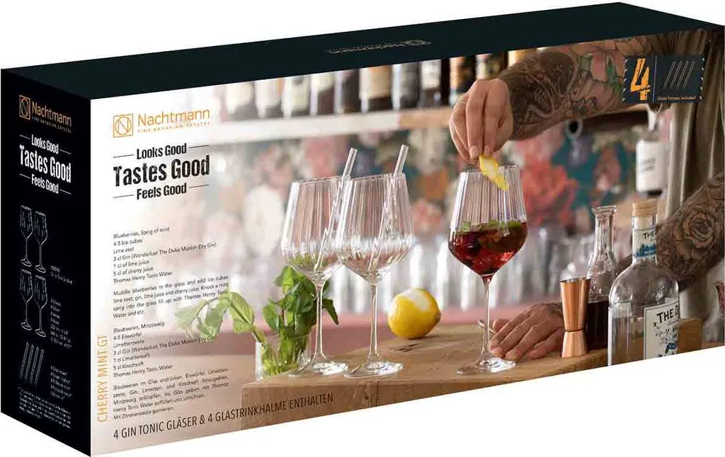 Nachtmann Gin&Tonic + 4 Glastrinkhalme 7574/8tlg. Tastes Good 103143 19 Nachtmann Gin&Tonic + 4 Glastrinkhalme 7574/8tlg. Tastes Good 103143 – Bild 17