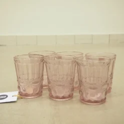 Wassergläser Solange Reliefmuster 6xSet Rosa Transparent 265ml -Kuechengeschirr 8d77f3ff3a33d2573b77e4857447916c