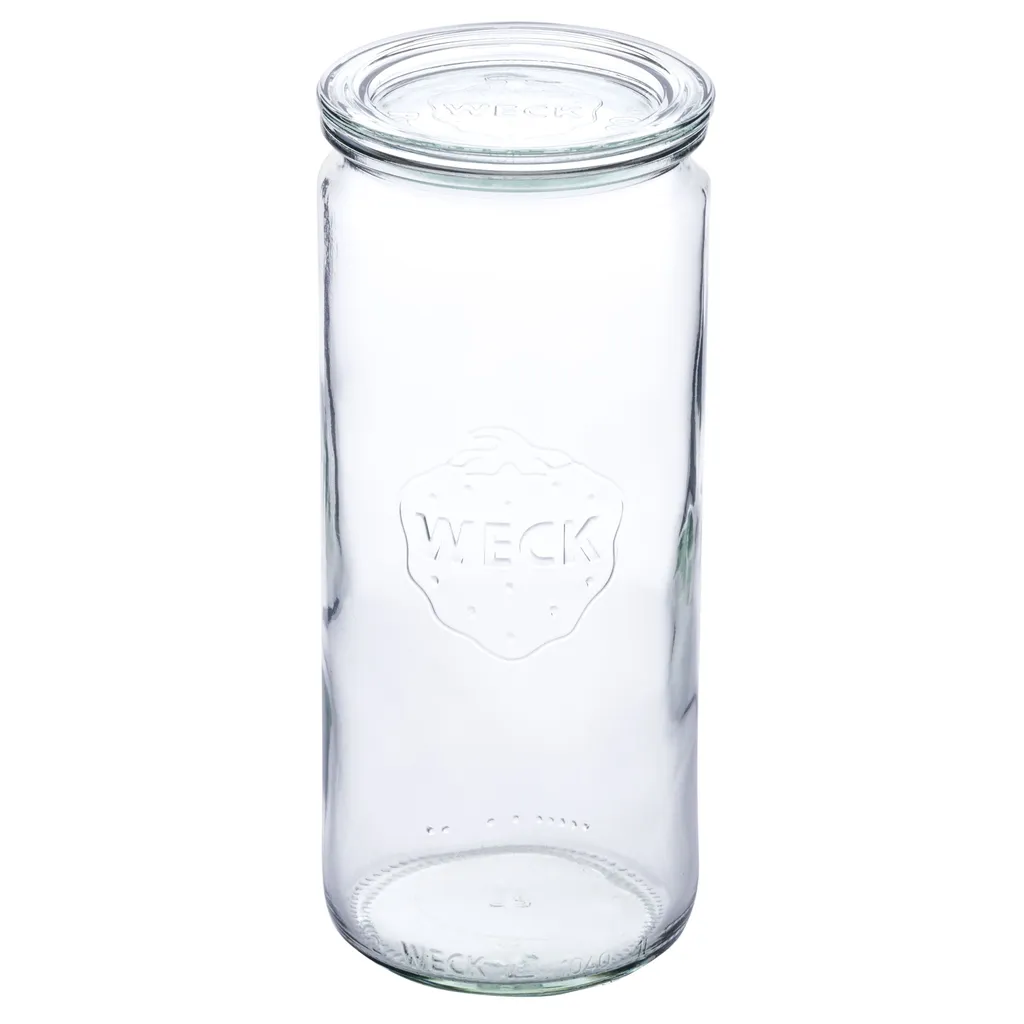 12er Set Weck Gläser 1040ml Zylinderglas Mit 12 Glasdeckeln Inkl Rezeptheft 4 12er Set Weck Gläser 1040ml Zylinderglas Mit 12 Glasdeckeln Inkl Rezeptheft – Bild 2