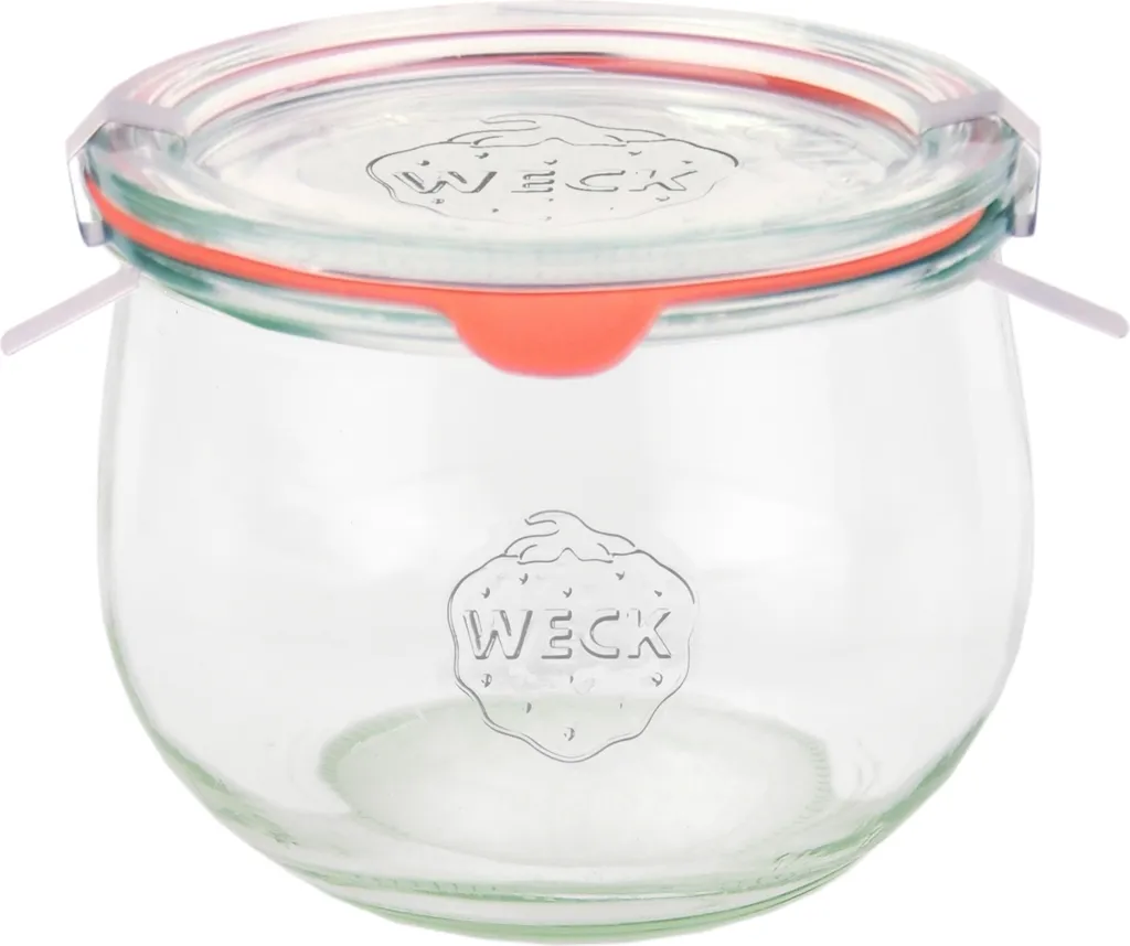 24er Set Weck Gläser 580ml Tulpengläser 1/2L Mit 24 Glasdeckeln, 24 Einkochringen Und 48 Klammern 4 24er Set Weck Gläser 580ml Tulpengläser 1/2L Mit 24 Glasdeckeln, 24 Einkochringen Und 48 Klammern – Bild 2