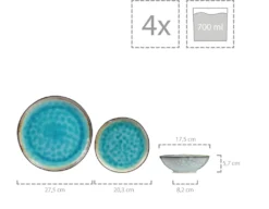 Sänger SÄNGER Steingut Geschirrset Capri, Tafelservice 12 Teilig Für 4 Personen -Kuechengeschirr 8f661bd9f410a81ad246a510938ae119