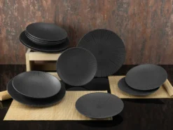 CreaTable 23211 Tafelservice Elements Collection Vesuvio Black Für 4 Personen, Steinzeug, Schwarz/grau (1 Set, 12-teilig) 26 CreaTable 23211 Tafelservice Elements Collection Vesuvio Black Für 4 Personen, Steinzeug, Schwarz/grau (1 Set, 12-teilig) -Kuechengeschirr 93a473256ce1febdd2b79389c41e5ba1